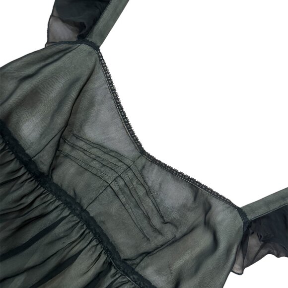 D&G Babydoll Silk Ruffle Blouse - Picture 4 of 8